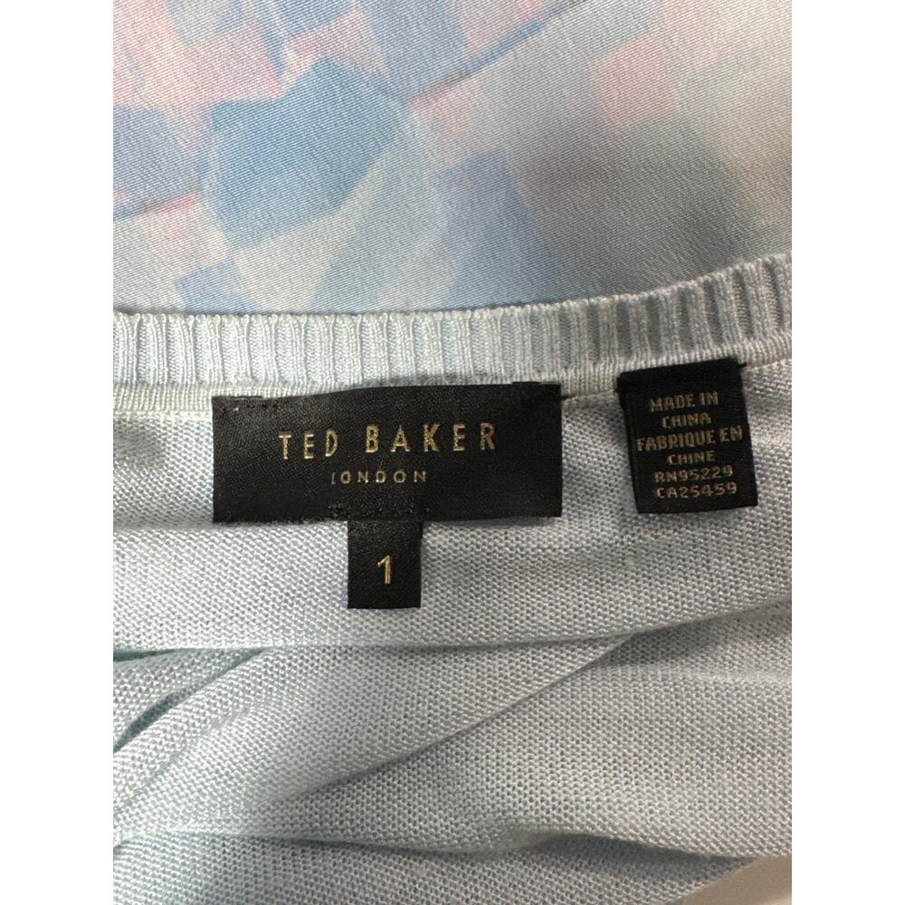 Ted Baker Xena Cubist Floral Print Batwing Sweater, Size 1 or US Size 2/XS, EUC - Picture 6 of 9